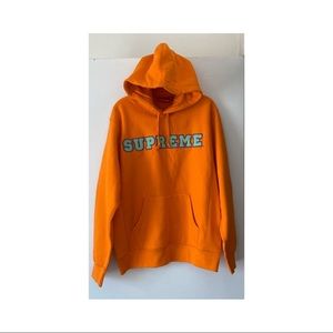 Supreme orange hoodie size M